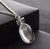Dandelion seed necklace oval glass with wish pendant