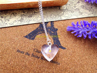 Mustard Seed Necklace Faith Heart Sterling Silver Chain Jewelry Pendant Gift